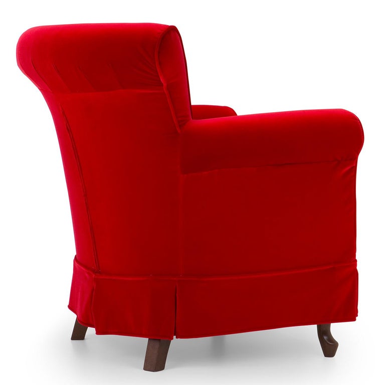 070 Red Armchair For Sale at 1stDibs