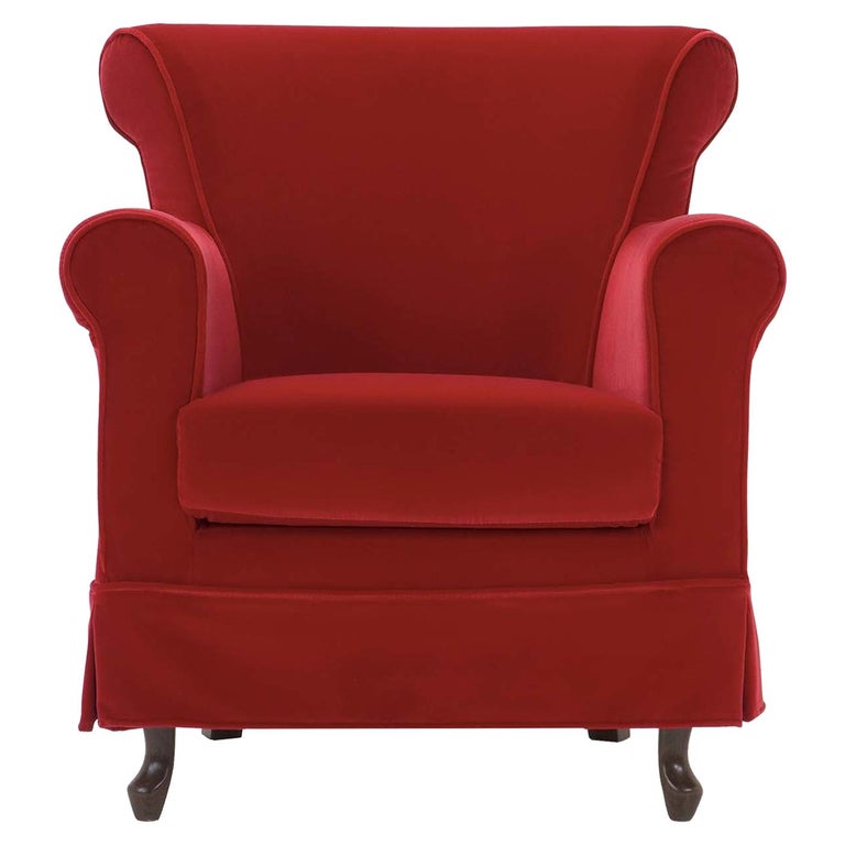 070 Red Armchair For Sale at 1stdibs