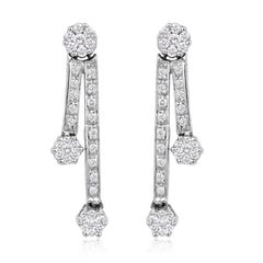 0.70 Round Brilliant Cut Diamond Earrings