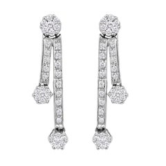 0.70 Round Brilliant Cut Diamond Earrings