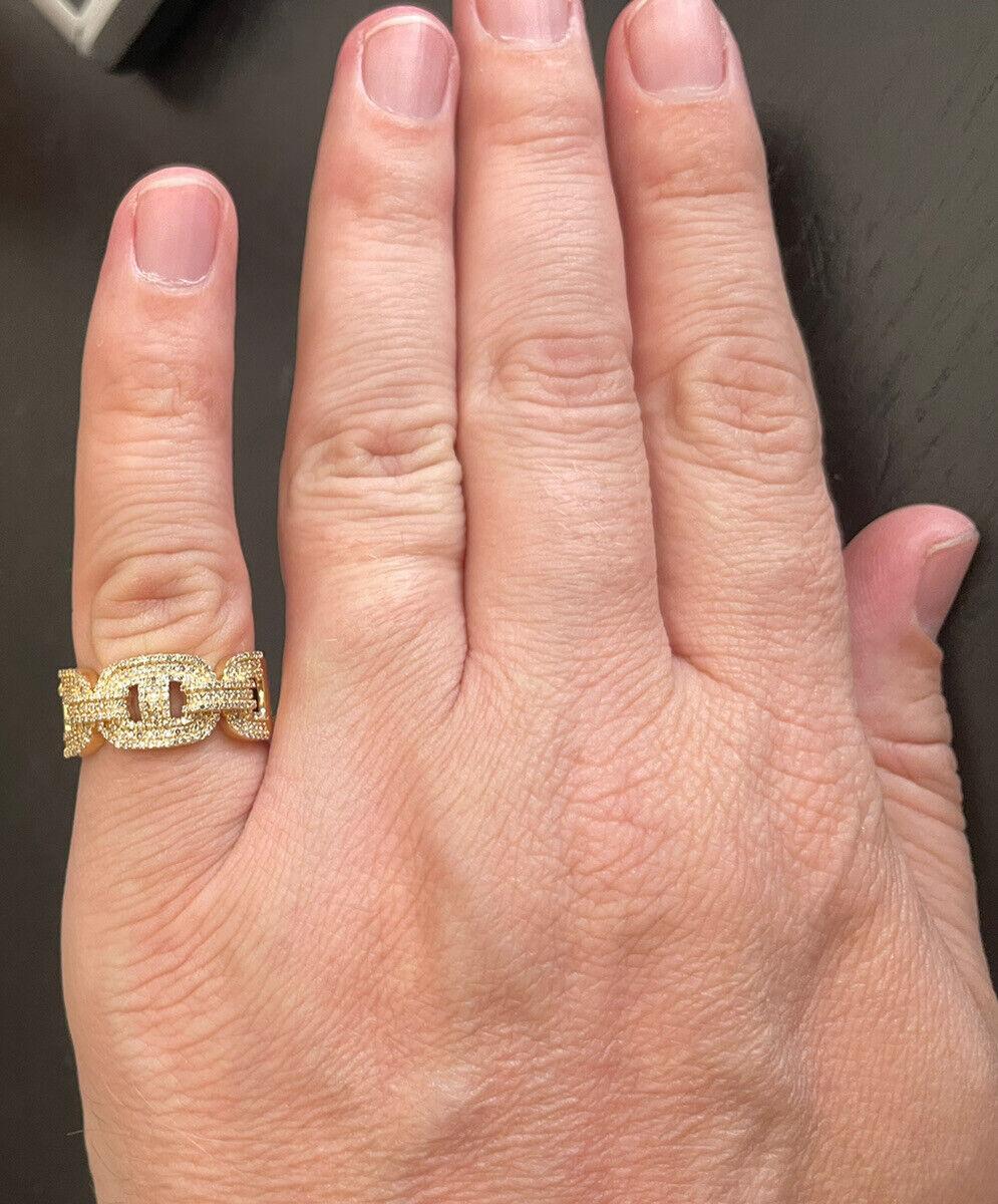 Bague pour homme en or jaune massif 10 carats avec diamants naturels de 0,70 carat Pour hommes en vente