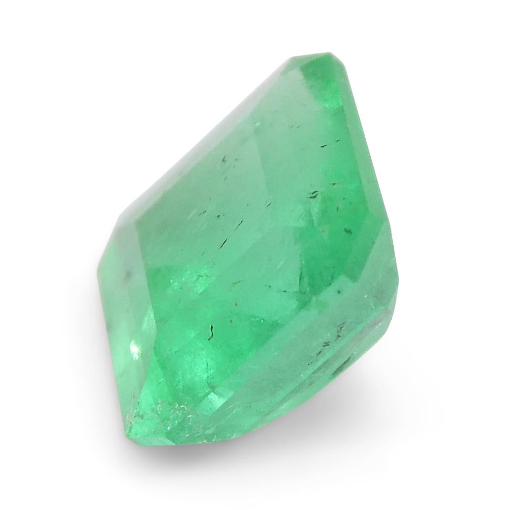 0.70ct Square Green Emerald from Colombia For Sale 5