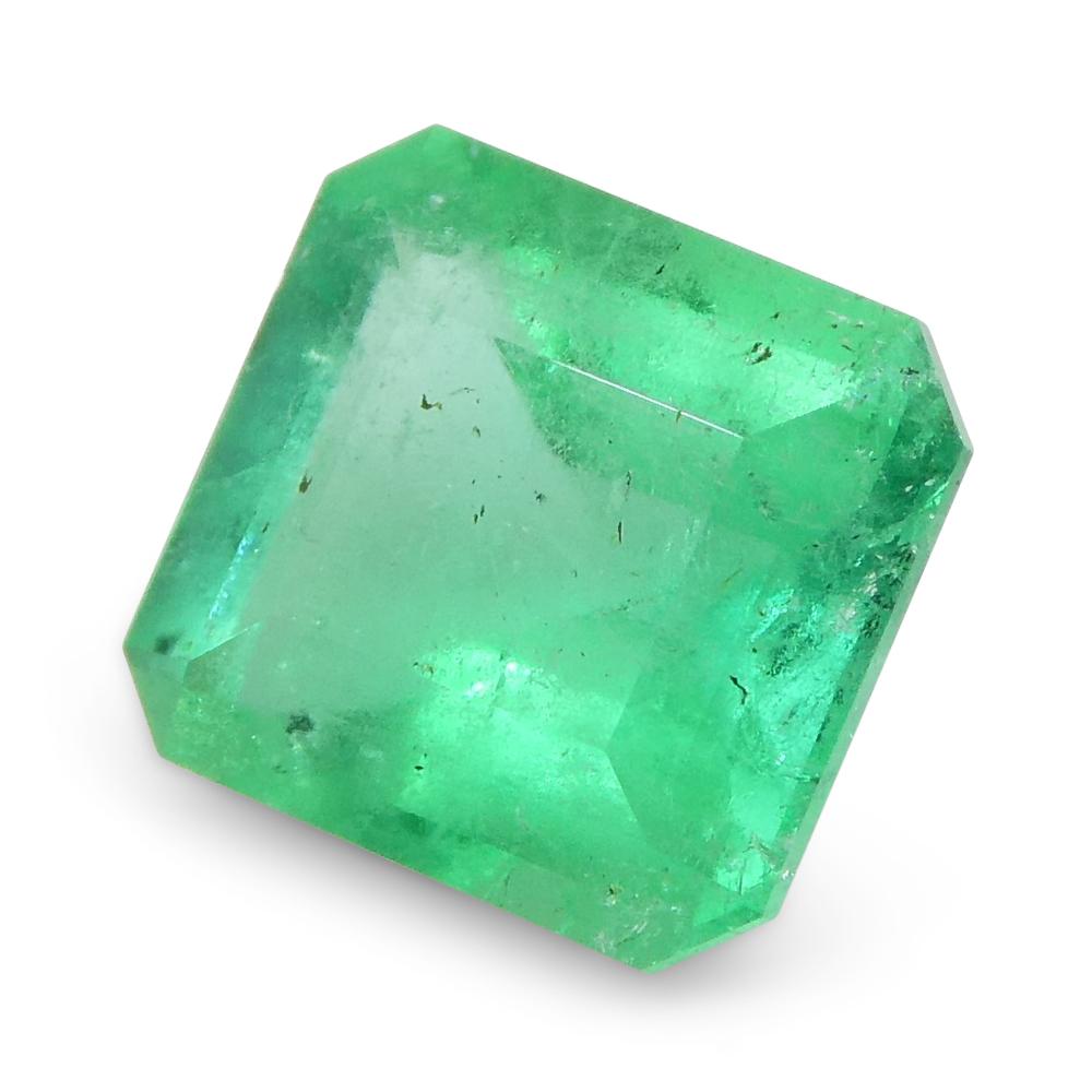 0.70ct Square Green Emerald from Colombia For Sale 6