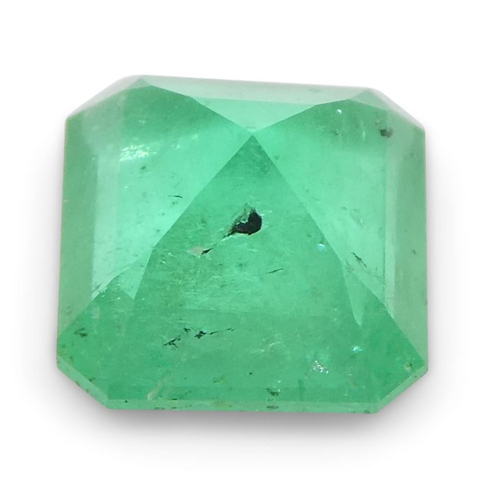 0.70ct Square Green Emerald from Colombia For Sale 7