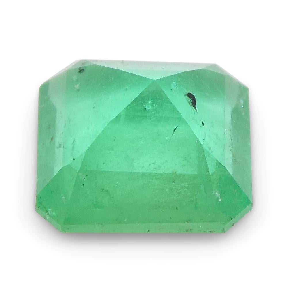 0.70ct Square Green Emerald from Colombia For Sale 8