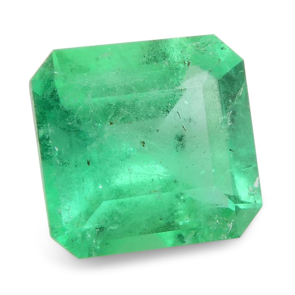 Émeraude verte carrée de 0.70 ct de Colombie en vente 9