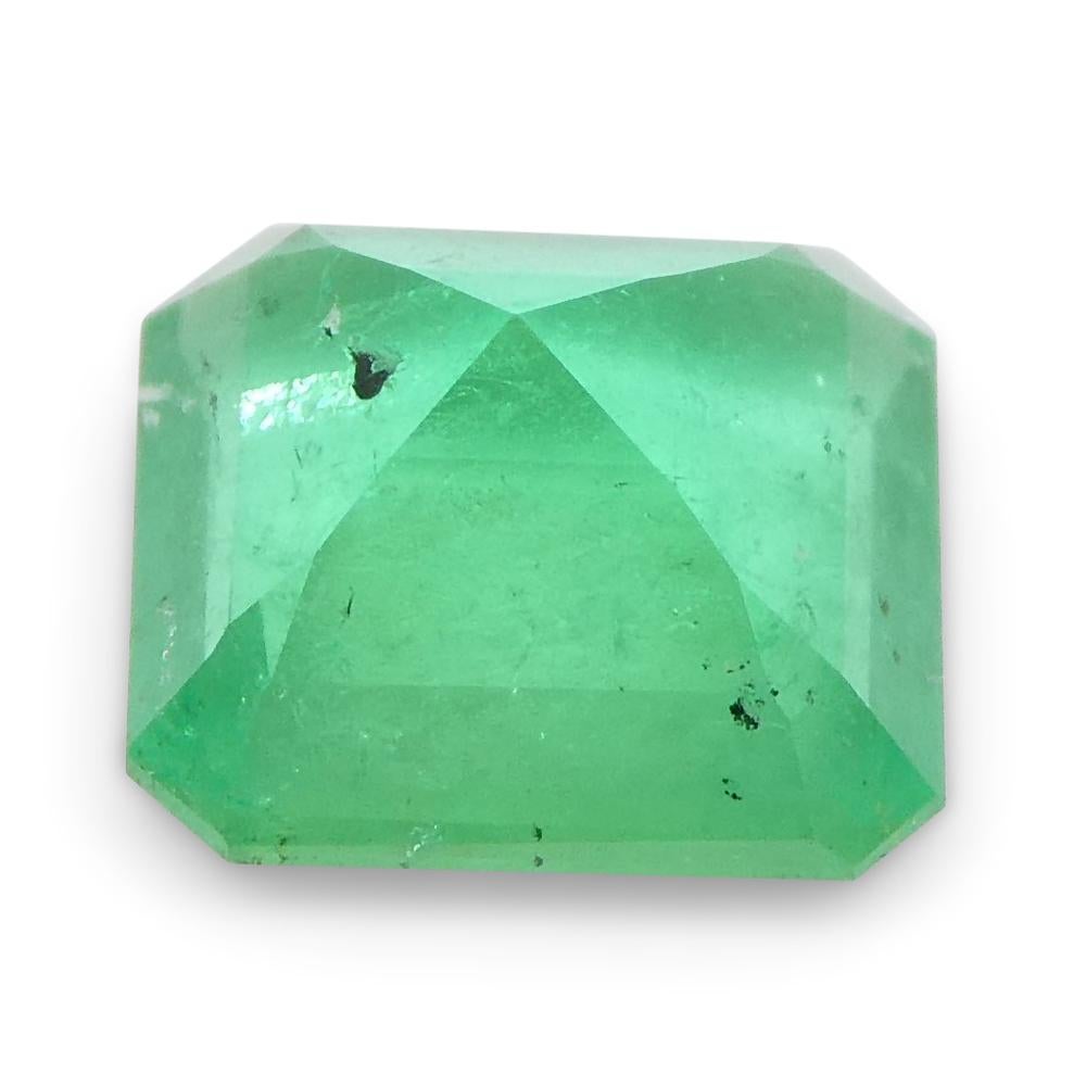 0.70ct Square Green Emerald from Colombia In New Condition For Sale In Toronto, Ontario
