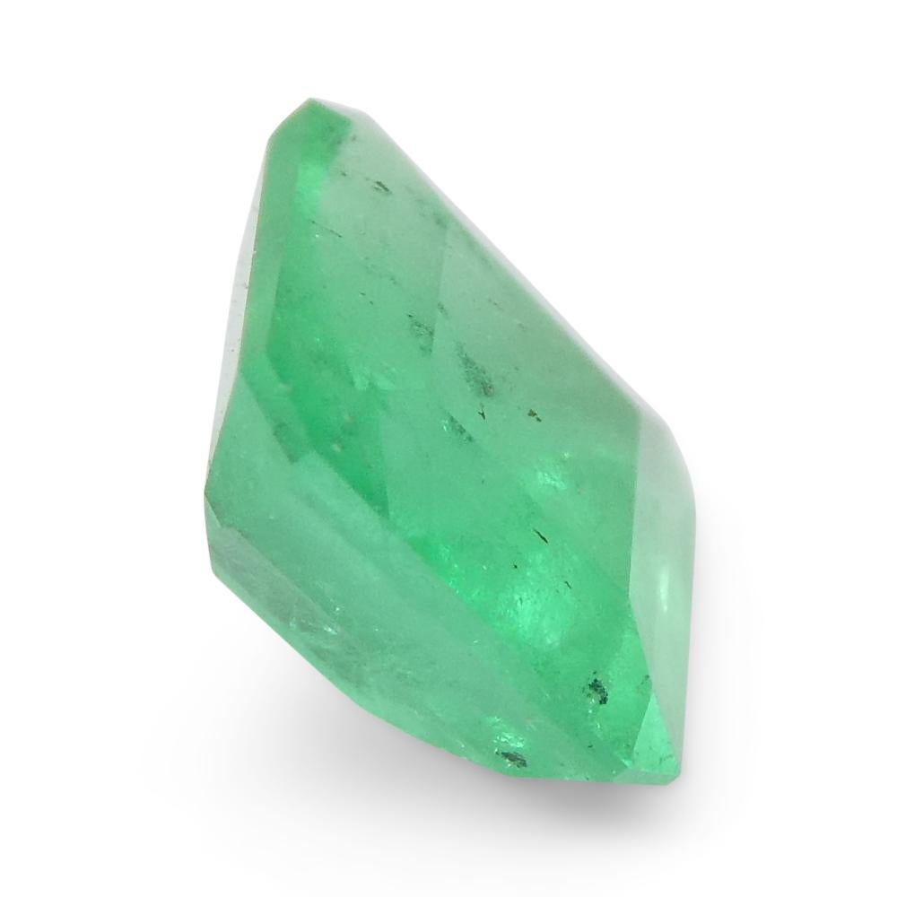 0.70ct Square Green Emerald from Colombia For Sale 3