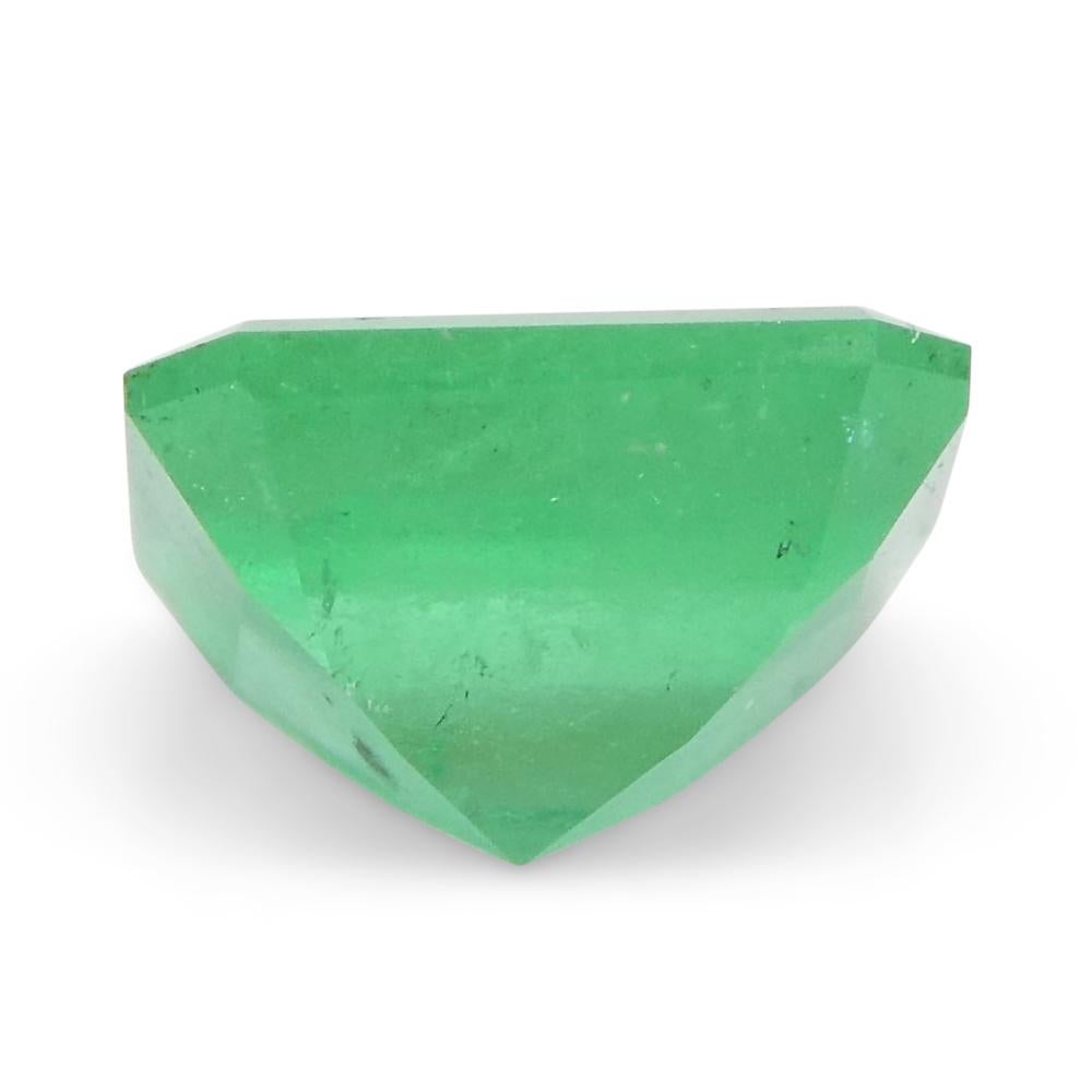 0.70ct Square Green Emerald from Colombia For Sale 4