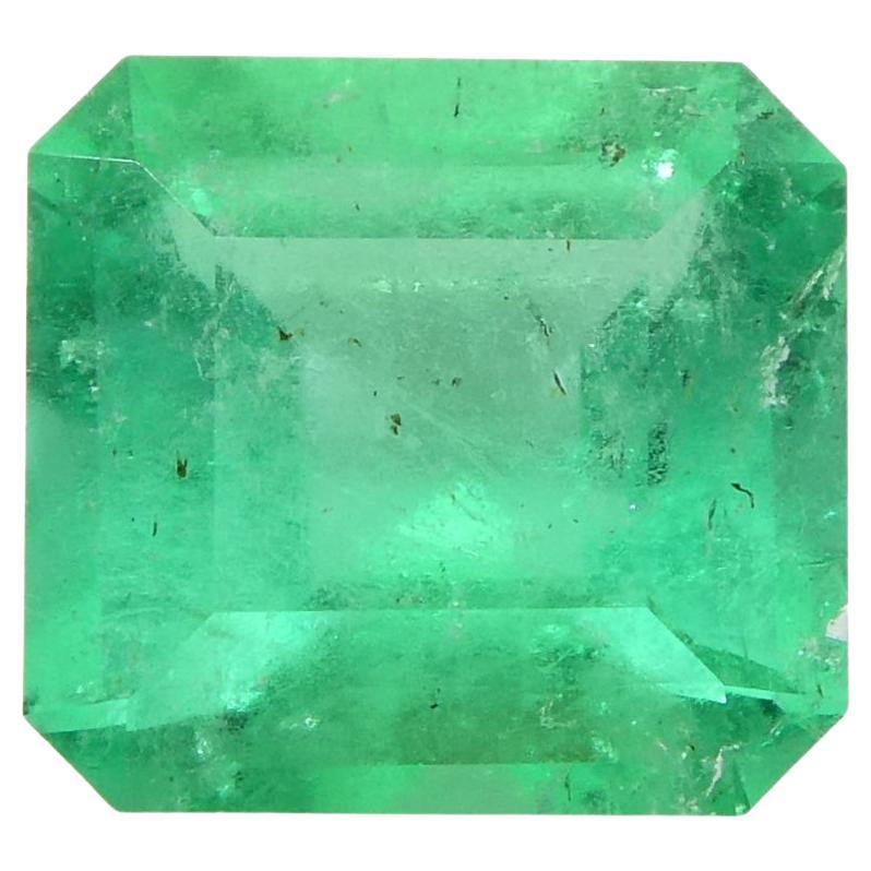 0.70ct Square Green Emerald from Colombia For Sale
