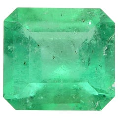 Esmeralda verde cuadrada de 0.70 ct de Colombia