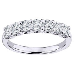 0.70ct. TW. Round Cut 7 Stone Natural Diamond Band, H/Vs