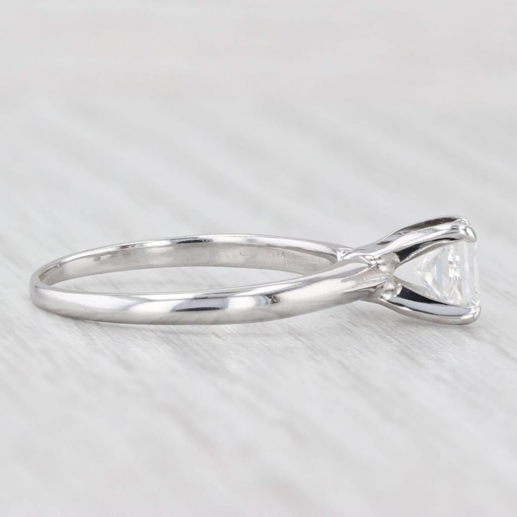 0.70ct VS1 Princess Solitaire Engagement Ring 14k White Gold Size 6.5 IGI im Zustand „Gut“ im Angebot in McLeansville, NC