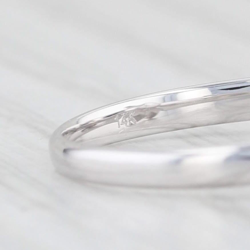 0.70ct VS2 Square Princess Diamond Solitaire Ring 14k White Gold Size 5.5 GIA For Sale 1