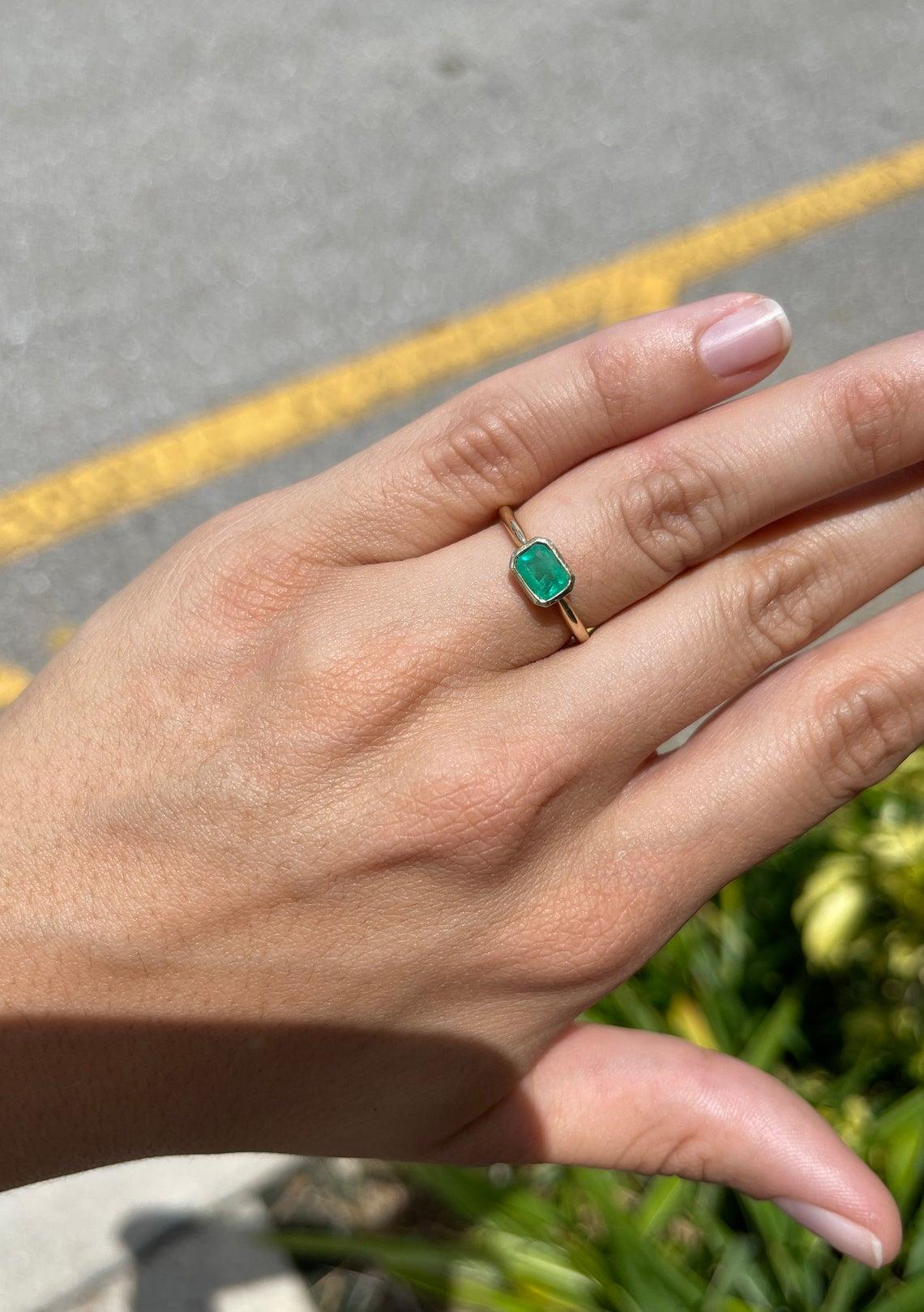 mejuri emerald ring