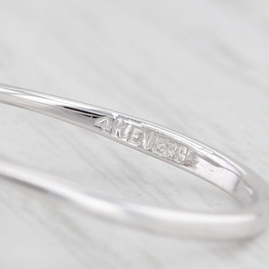 0.70ctw Diamond Bypass Engagement Ring 14k White Gold Size 6.75 In Good Condition In McLeansville, NC