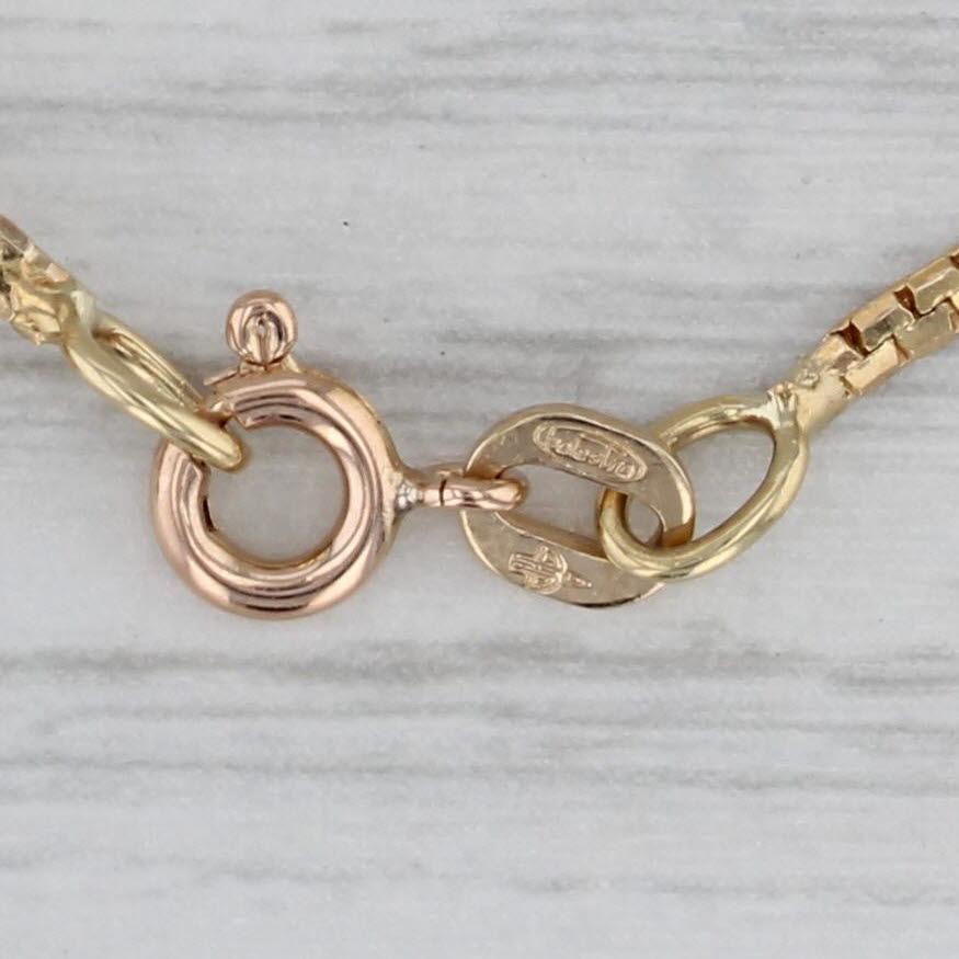 Taille ronde 0.70ctw Diamond Hearts Pendant Necklace 14k Yellow Gold 16.25