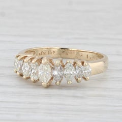0,70 Karat Diamant Gestufter Ring 14k Gold Größe 6,75 Stapelbarer Hochzeit Jahrestag