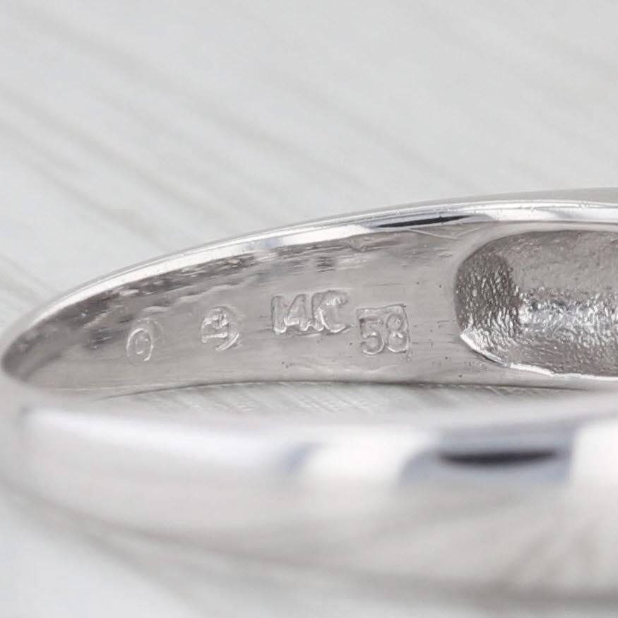 Women's or Men's 0.70ctw Diamond Wedding Anniversary Band 14k White Gold Size 6.75 Ring