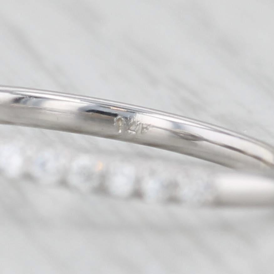 0.70ctw Round Bezel Set Diamond Engagement Ring 14k White Gold Size 4.5 For Sale 2