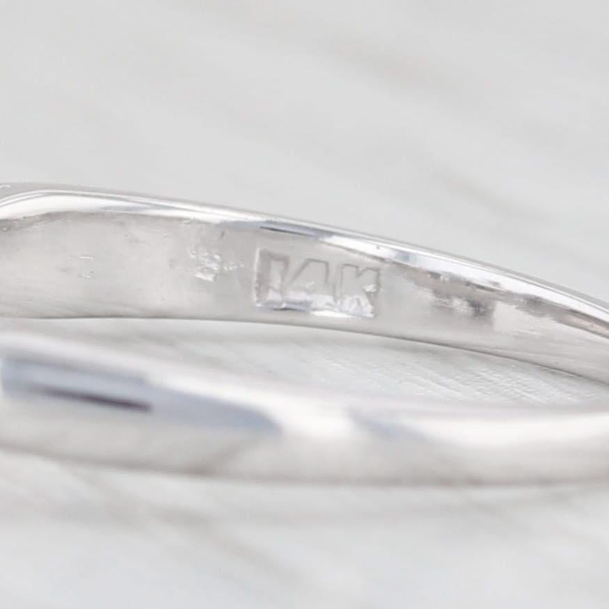 0.70ctw Round Diamond Engagement Ring 14k White Gold Size 5.5 GIA For Sale 1