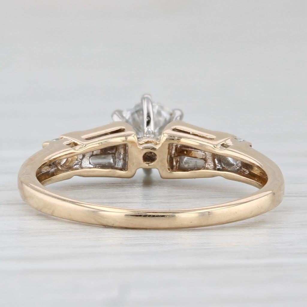 0,70ctw runder Diamant Verlobungsring 14k Gelbgold Größe 6,5 im Zustand „Gut“ in McLeansville, NC