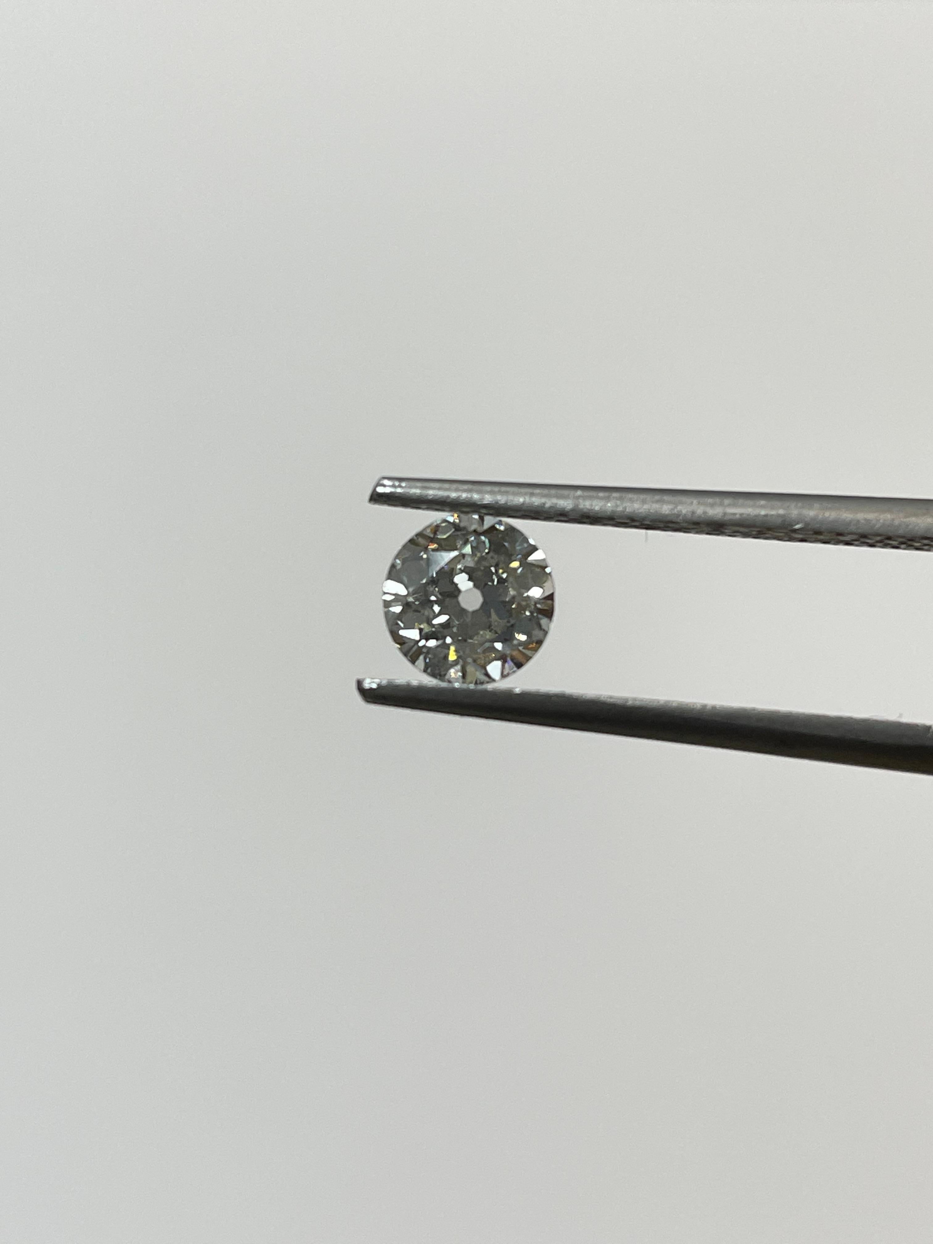 Taille ronde Diamant circulaire brillant de 0,71 carat certifié par le GIA, couleur H et pureté I1 en vente