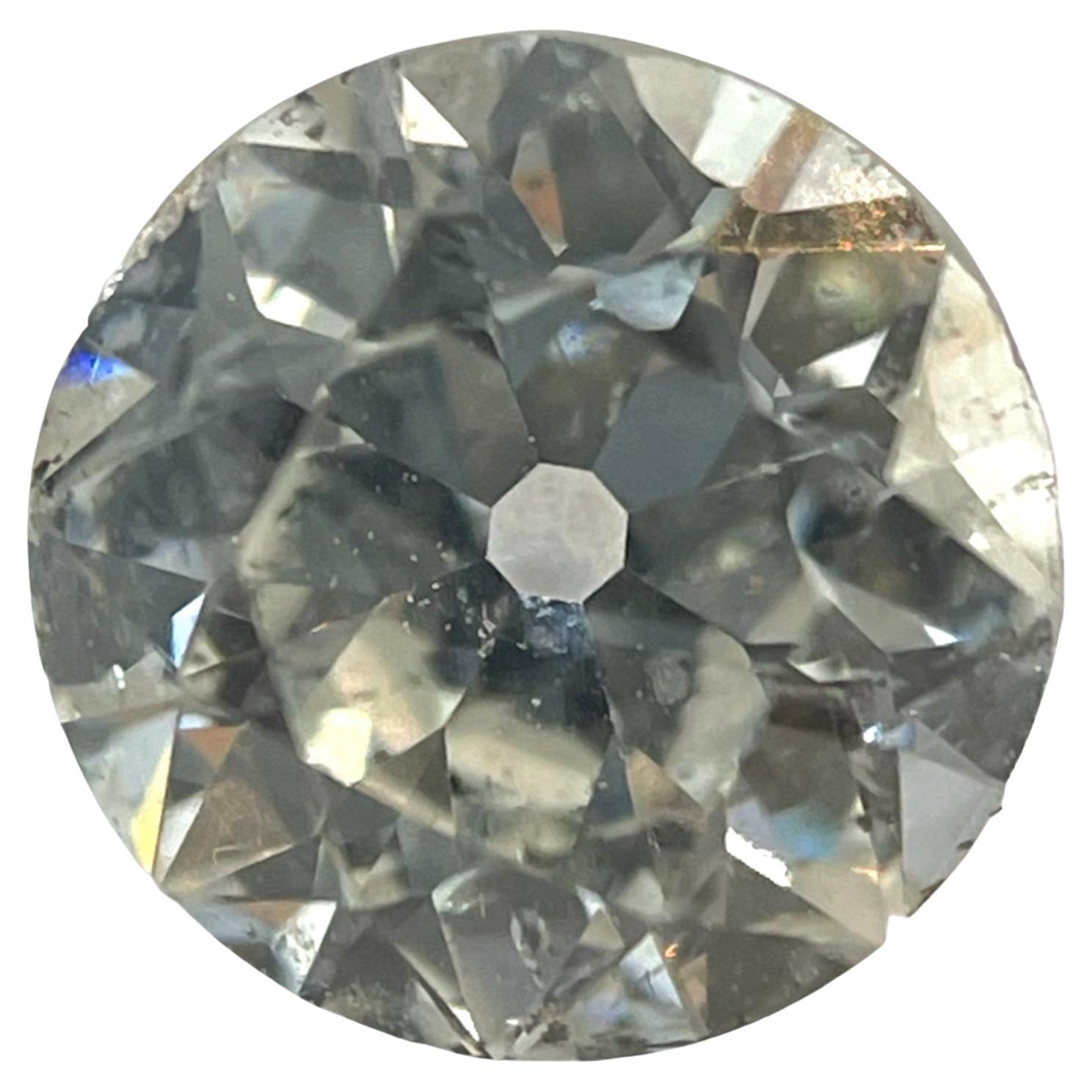 Diamant circulaire brillant de 0,71 carat certifié par le GIA, couleur H et pureté I1 en vente