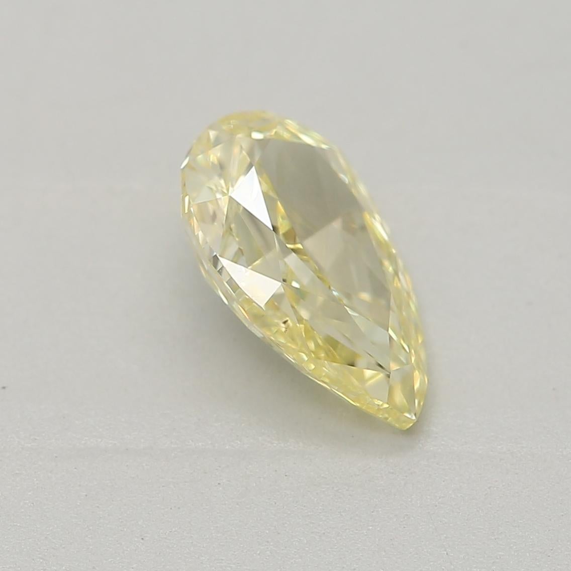 0.71-CARAT, FANCY YELLOW -, Pear, SI1-CLARITY, GIA , SKU-7372 In New Condition For Sale In Kowloon, HK