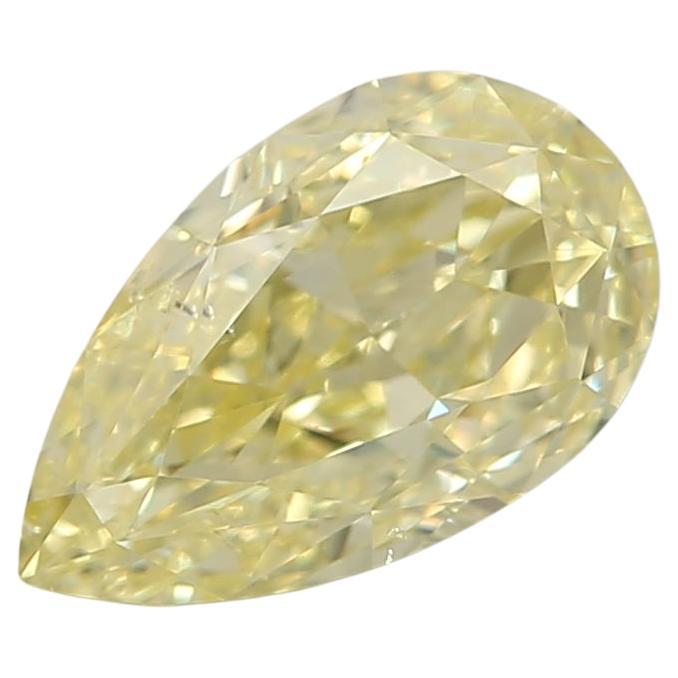 0.71-CARAT, FANCY YELLOW -, Pear, SI1-CLARITY, GIA , SKU-7372 For Sale