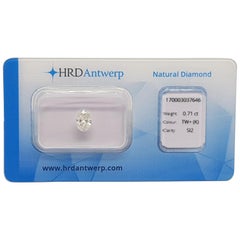 0.71 Carat HRD Certificate White Oval Cut Diamond