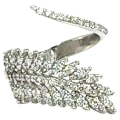 0.71 Carat Natural Diamond White Gold Cocktail Ring