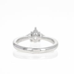 0.71 Carat Pear Diamond Trillion Three Stone Ring