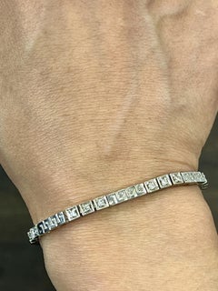 0.71 Carat Diamond Greek Key Pattern Bracelet