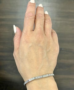 0.71 ct Diamond Greek Key Pattern Bracelet