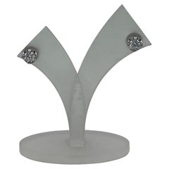 Orecchini con diamante da 0,71 carati F/SI in oro bianco 18k