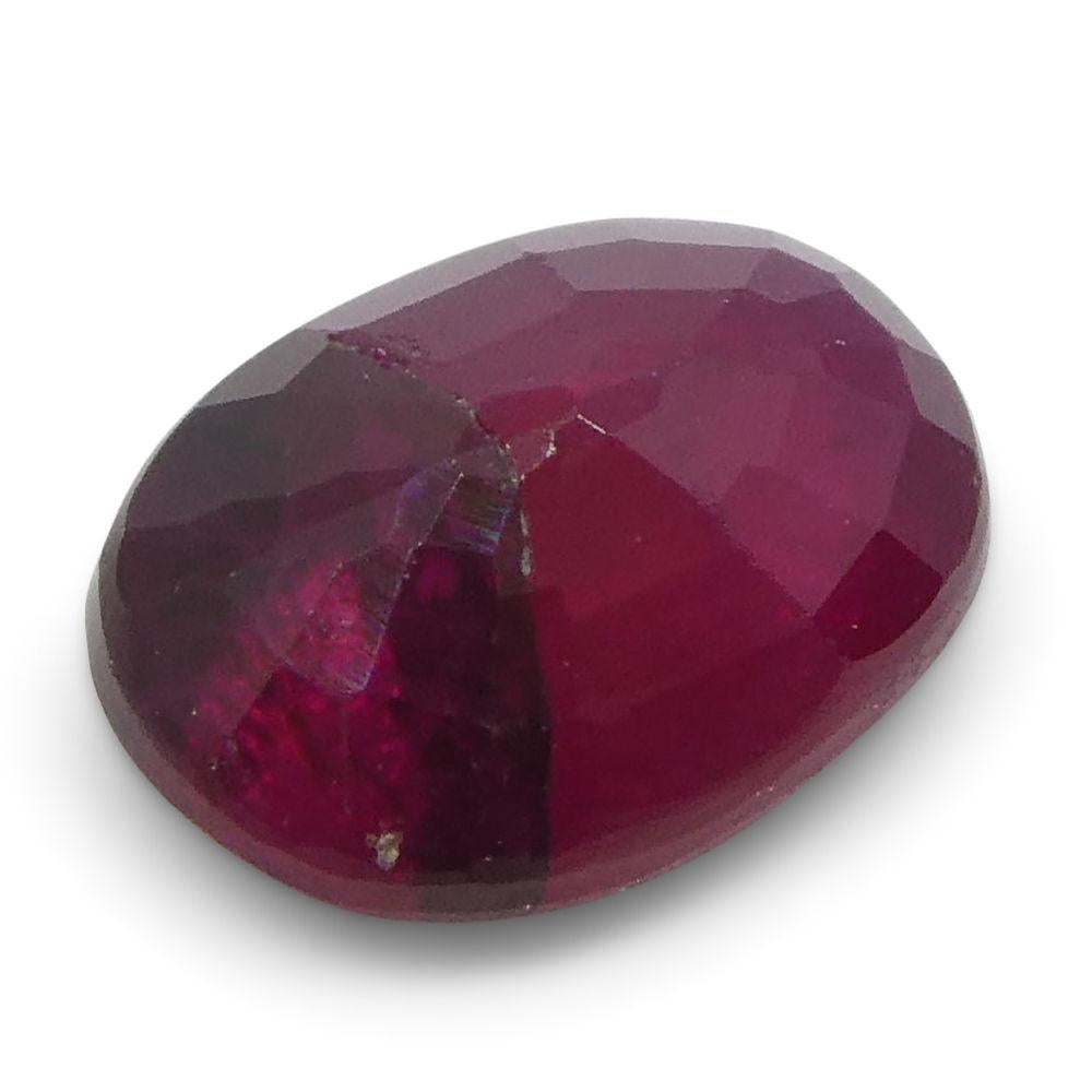 0.71 ct Rubis ovale Birmanie en vente 1