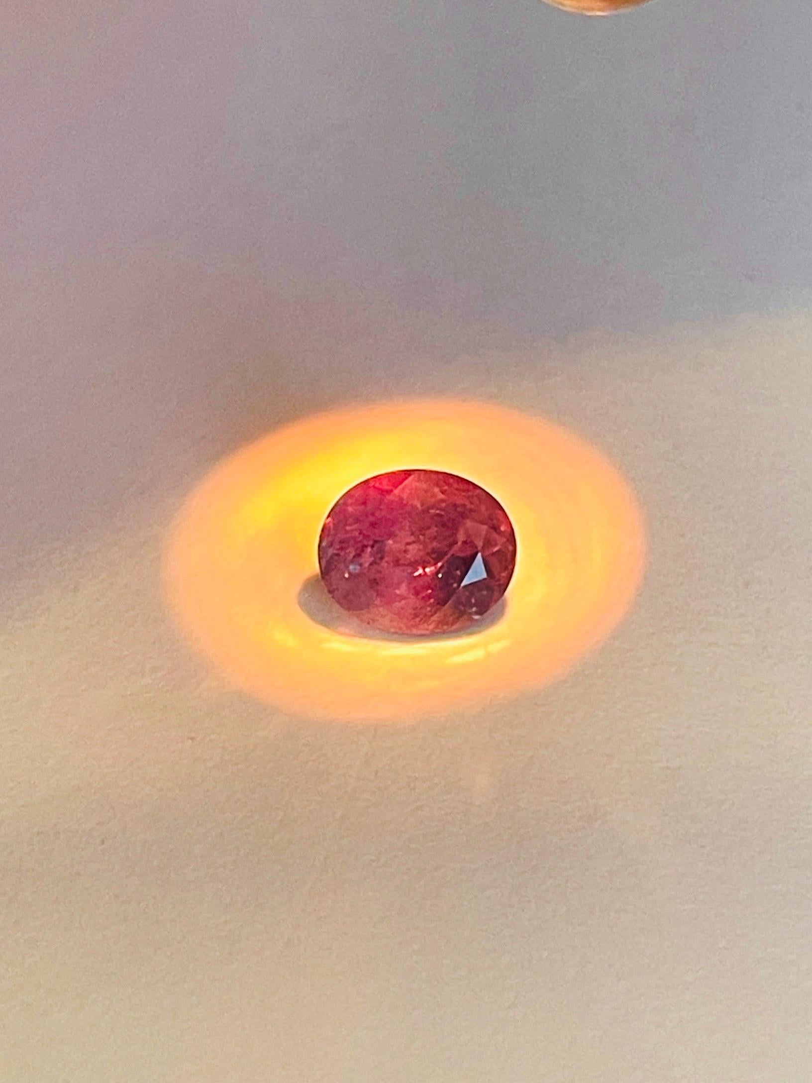 0.71 Ct Rare Russia Alexandrite change to red color from green semi Transparent (Brillantschliff) im Angebot