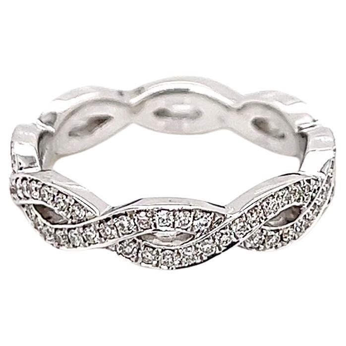 0,71 Karat Diamant-Eternity-Ring mit Pavéfassung für Damen