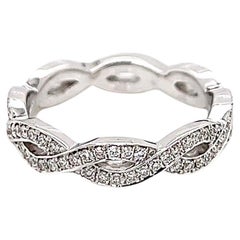 0.71 Carat Ladies Pave-Set Diamond Eternity Band