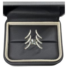 0.71ct Diamond eternity cocktail ring in 18k white gold.