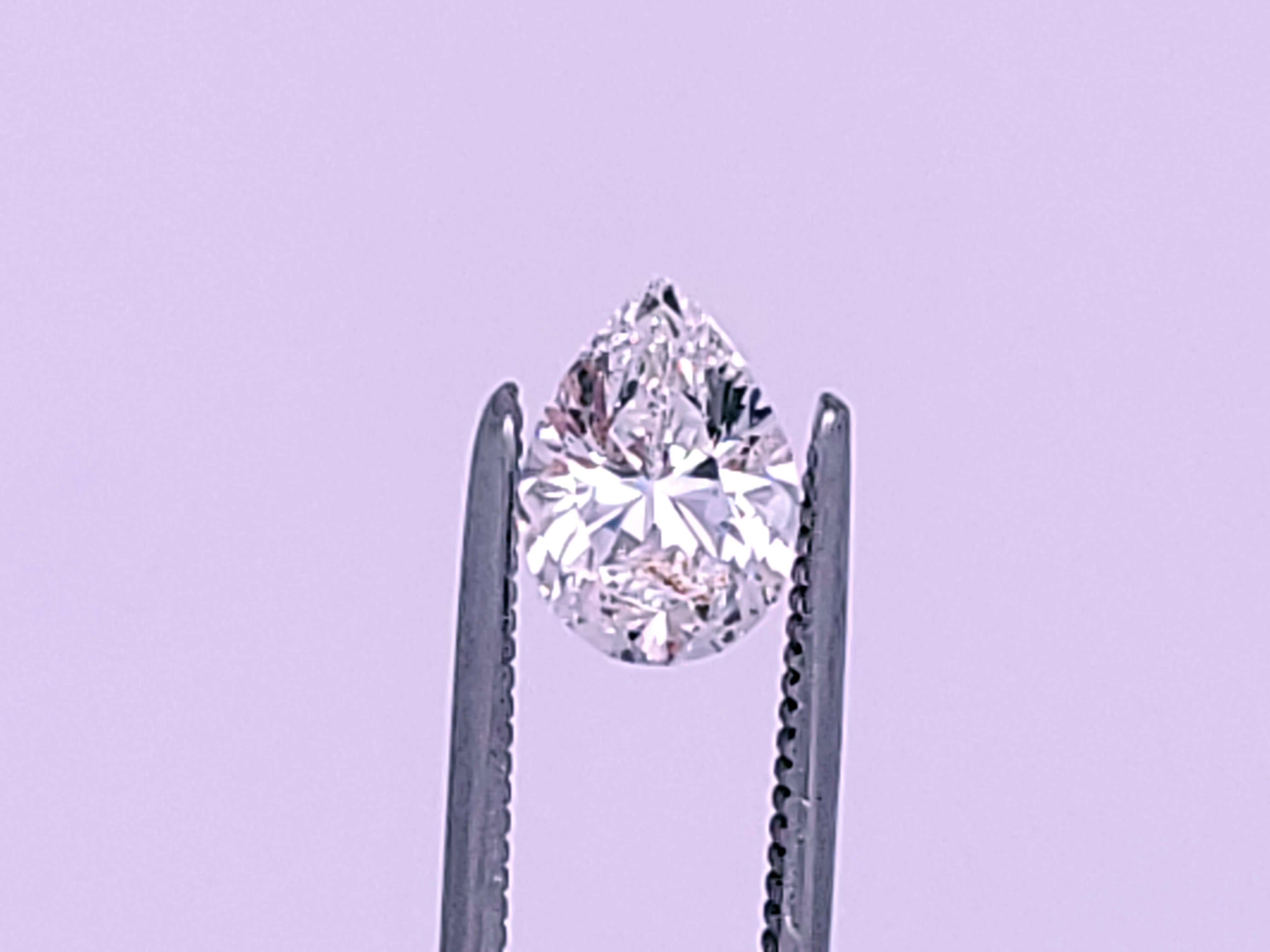 0,71 Karat birnenförmiger Diamant : SI2/SI3 H-I Loser Diamant  Perfekt für einen Verlobungsring im Zustand „Neu“ im Angebot in Methuen, MA