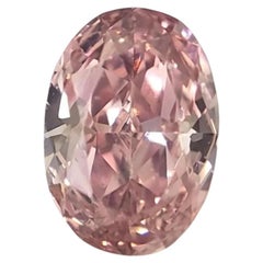 0.71ct Pink Diamond - Natural Loose Fancy Intense Purple Pink Color GIA Oval