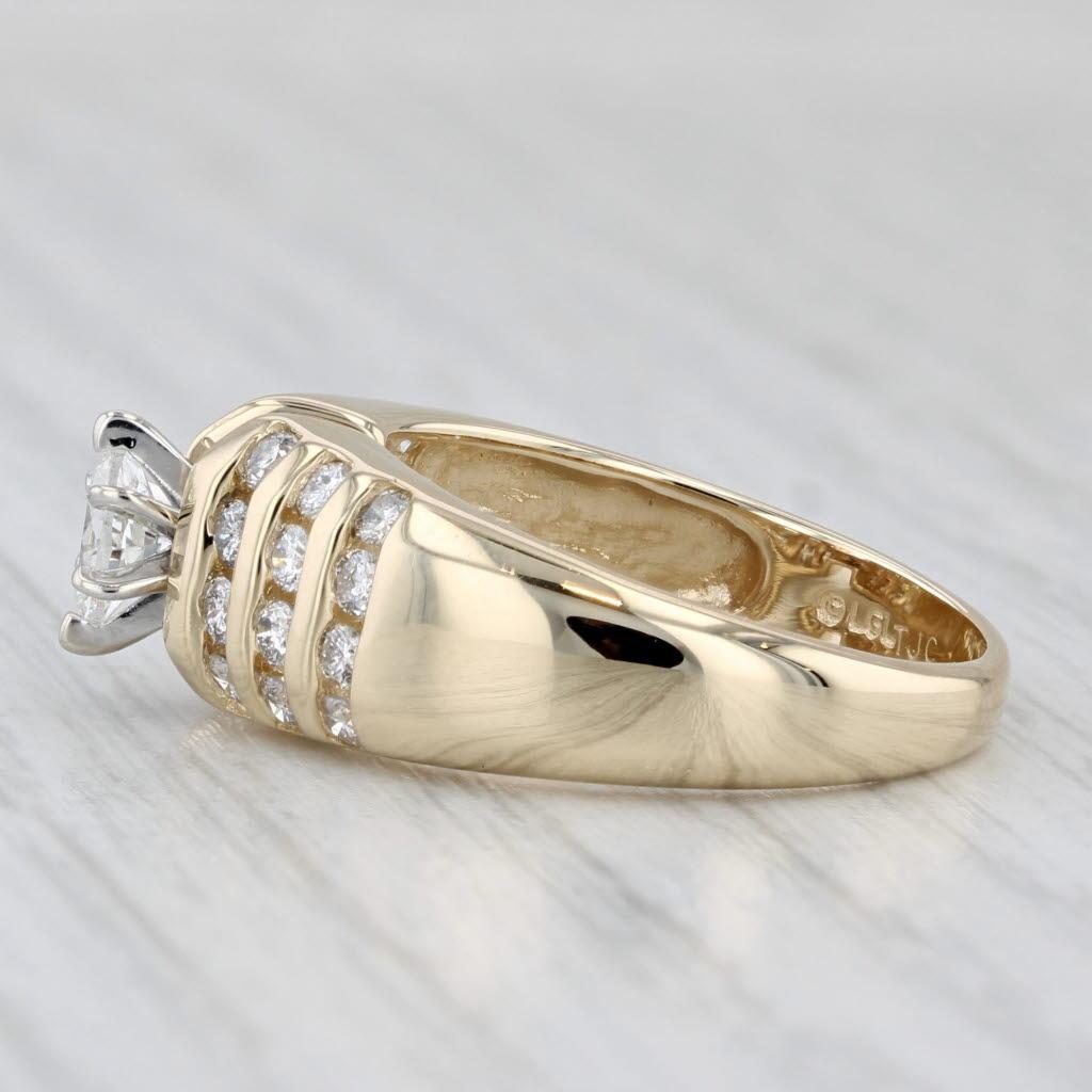 0,71 Karat Marquise-Diamant-Verlobungsring 14k Gelbgold Größe 7,25 im Angebot 2