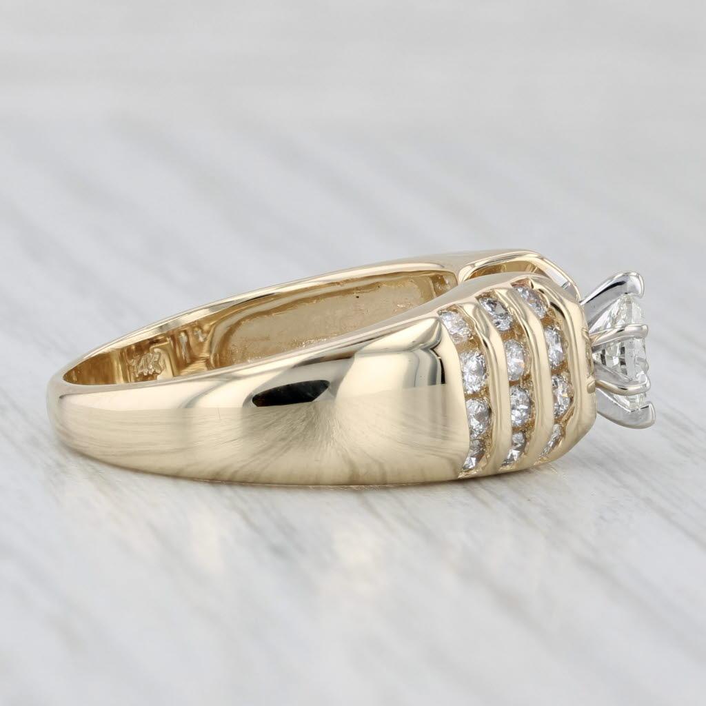 0,71 Karat Marquise-Diamant-Verlobungsring 14k Gelbgold Größe 7,25 im Angebot 3
