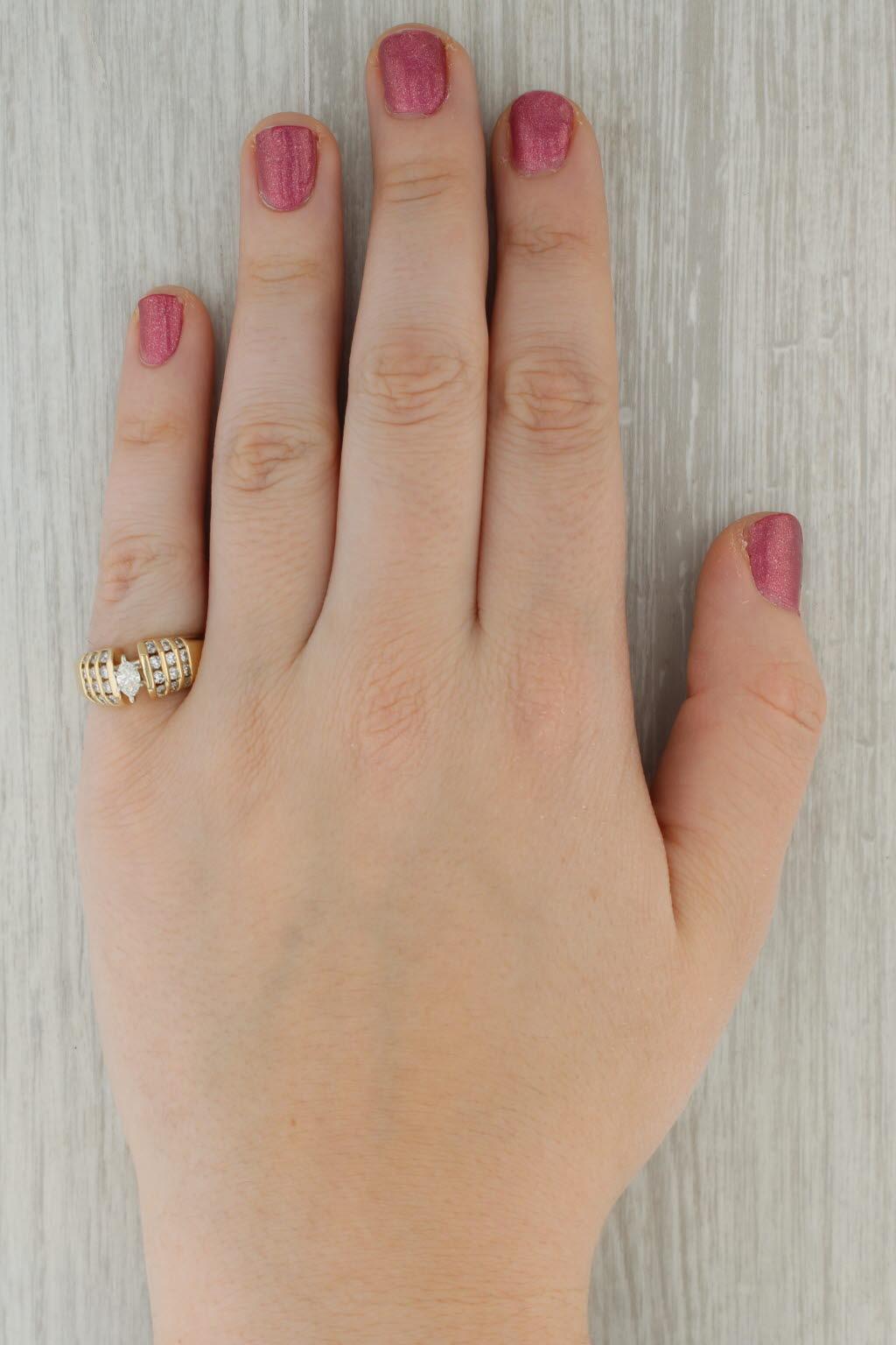 0,71 Karat Marquise-Diamant-Verlobungsring 14k Gelbgold Größe 7,25 im Angebot 4