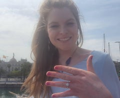 0.72 Carat Cushion Cut Diamond Halo Platinum Ring