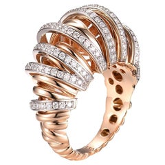 0.72 Carat Diamond Ring in 18K Rose and White Gold