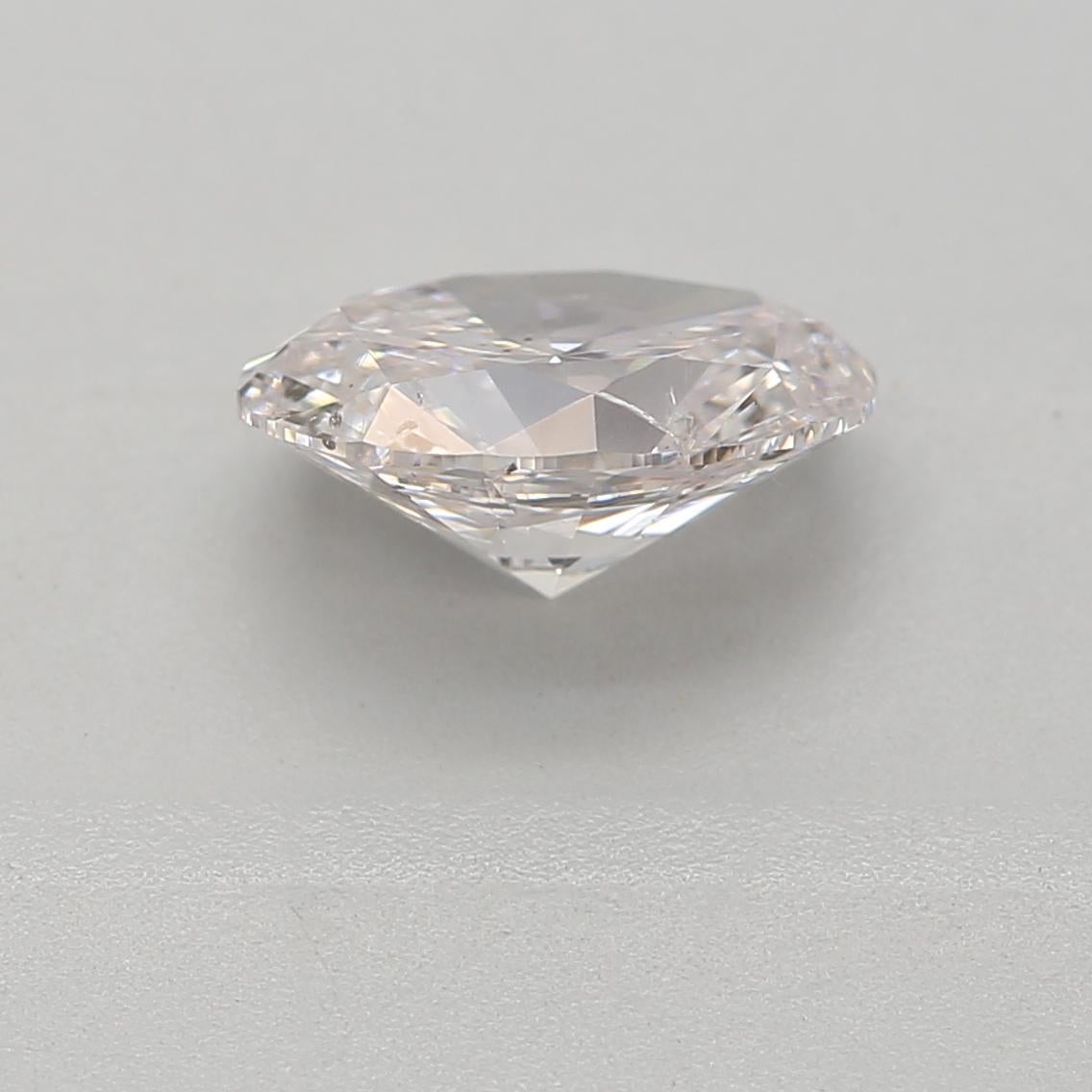 0.72 Carat Faint Pink Oval cut I1 Clarity GIA Certified Diamond In New Condition For Sale In Kowloon, HK
