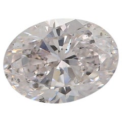 0.72 Carat Faint Pink Oval cut I1 Clarity GIA Certified Diamond